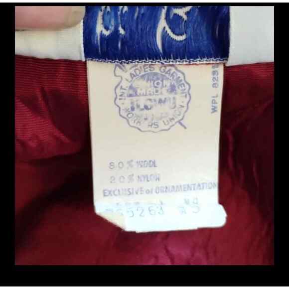 Bobbie Brooks VINTAGE Union  70's Deadstock Red Wool Blend Mini Pencil Skirt 5 - Picture 6 of 13